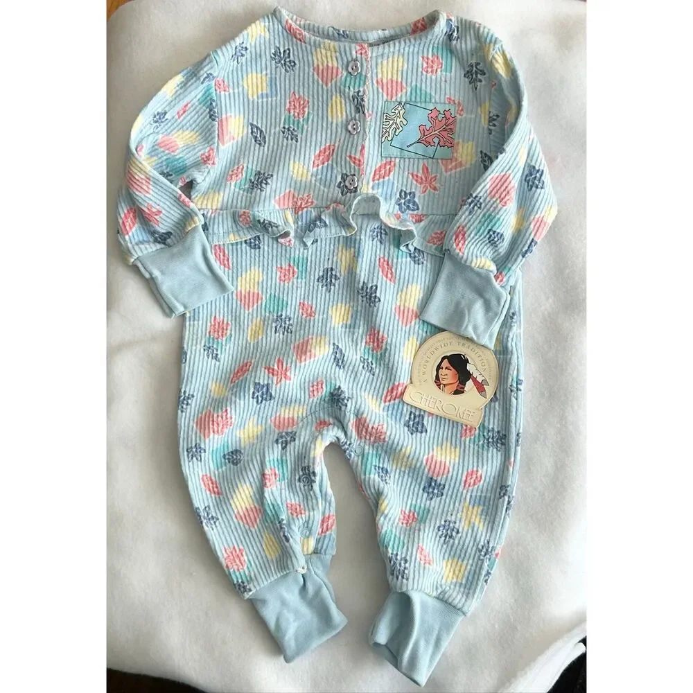 Vintage 90’s Cherokee Baby Girl Romper Socks Bottle Tights